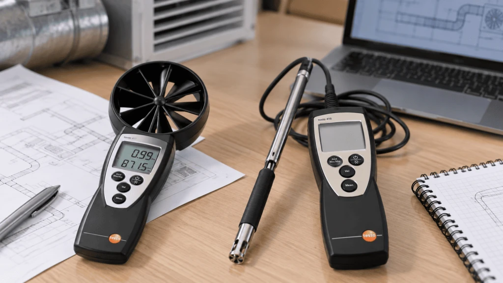 Основные типы датчиков для измерения скорости воздуха в лаборатории: сравнение зондов крыльчатого анемометра и термоанемометра