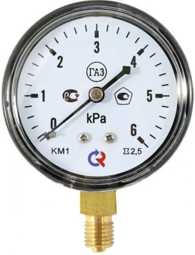 КМ-12Р +10 kPа.М12х1,5.1,5. IP54 Напоромер, ф63 нерж.сталь УТ000018317